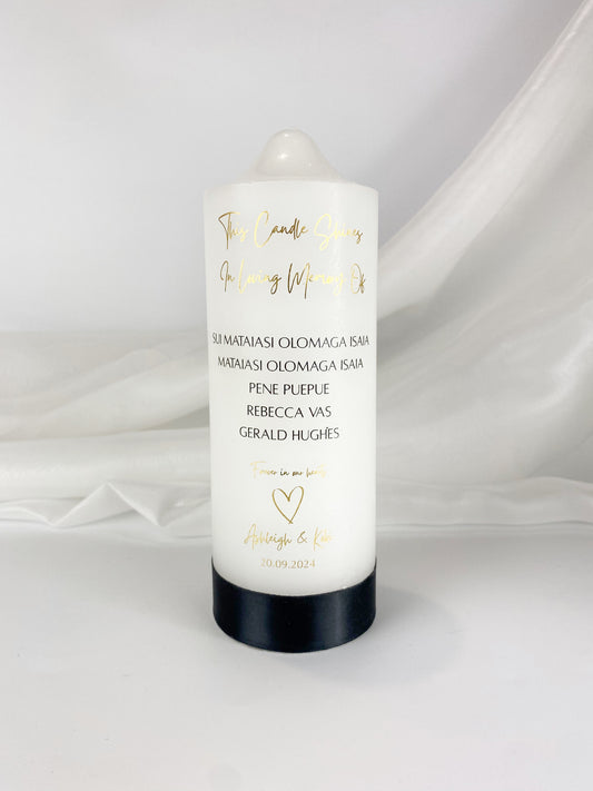 Ash Memorial Candle